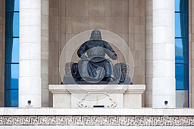 Monument to Kublai Khan in Ulan Bator Editorial Stock Photo